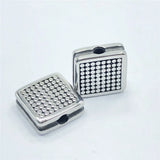 Square Stainless Steel Beads Spacer Charms DIY Jewelry