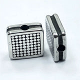 Square Stainless Steel Beads Spacer Charms DIY Jewelry