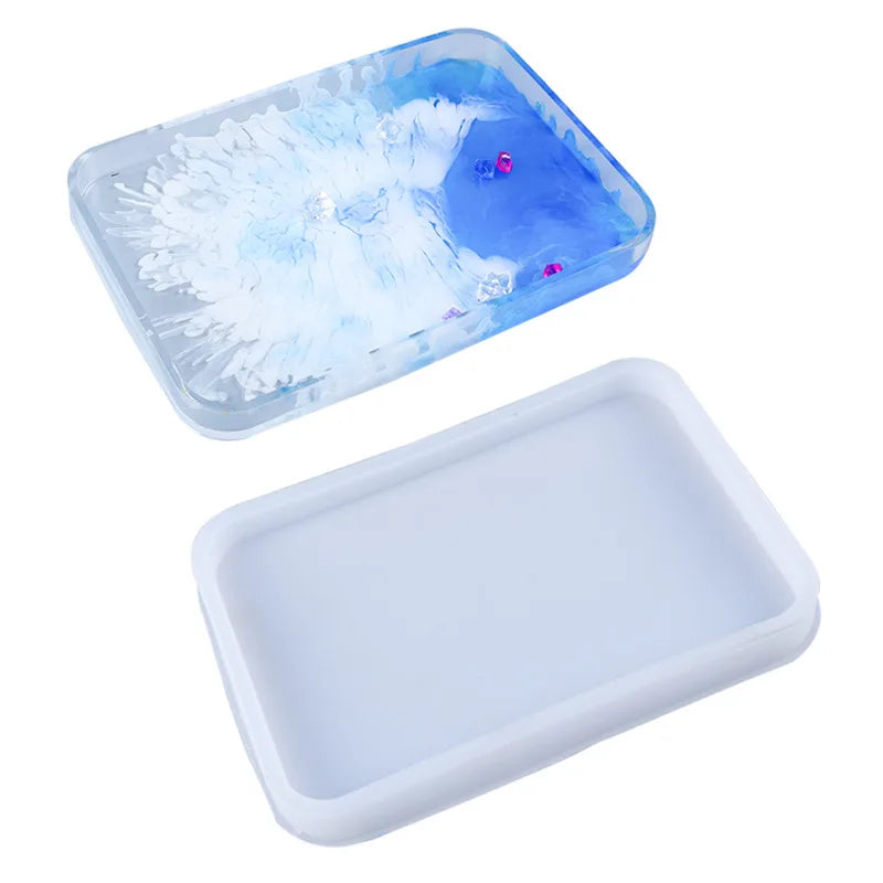 Square Tray Plate Silicone Mold Jewelry Holder Decorative Tray