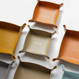 Square Trinket Folding Box Jewelry Tray Dish Storage
