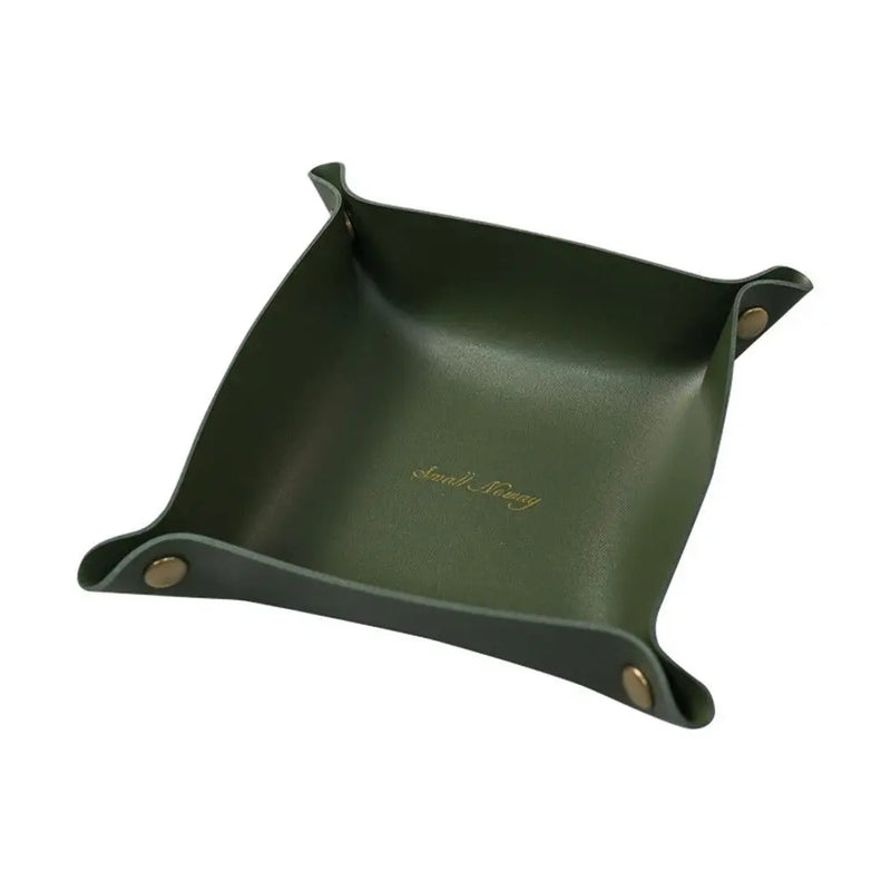 Square Trinket Folding Box Jewelry Tray Dish Storage