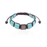 Turquoise Bracelet with Zircon Beads Men's Jewelry