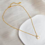 Square Shell Necklace Stainless Steel Charm Jewelry Gift