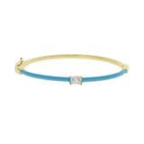Square Zirconia Bangle Rose Neon Green Bracelet
