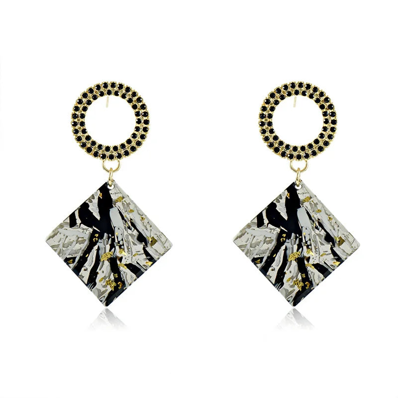 Acetic Acid Earrings Diamond Exaggerated Long Female Earrings