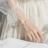 925 Silver Square Fairy Bracelet for Lover Girlfriend