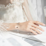 925 Silver Square Fairy Bracelet for Lover Girlfriend