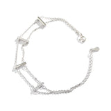 925 Silver Square Fairy Bracelet for Lover Girlfriend