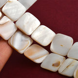 Natural Shell Square Beads Straight Hole DIY Jewelry Making