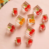 Frozen Cherry Strawberry Pendant Hairpin Earrings DIY Jewelry Accessories