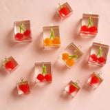 Frozen Cherry Strawberry Pendant Hairpin Earrings DIY Jewelry Accessories