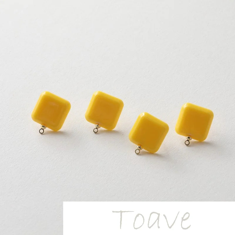 Resin Silver Needle DIY Earrings Hand-Made Accessories