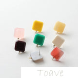 Resin Silver Needle DIY Earrings Hand-Made Accessories