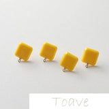Resin Silver Needle DIY Earrings Hand-Made Accessories