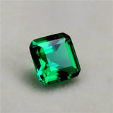 Green Square Step Cut Gemstone Beads Loose Stone for Ladies