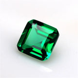 Green Square Step Cut Gemstone Beads Loose Stone for Ladies