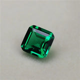 Green Square Step Cut Gemstone Beads Loose Stone for Ladies