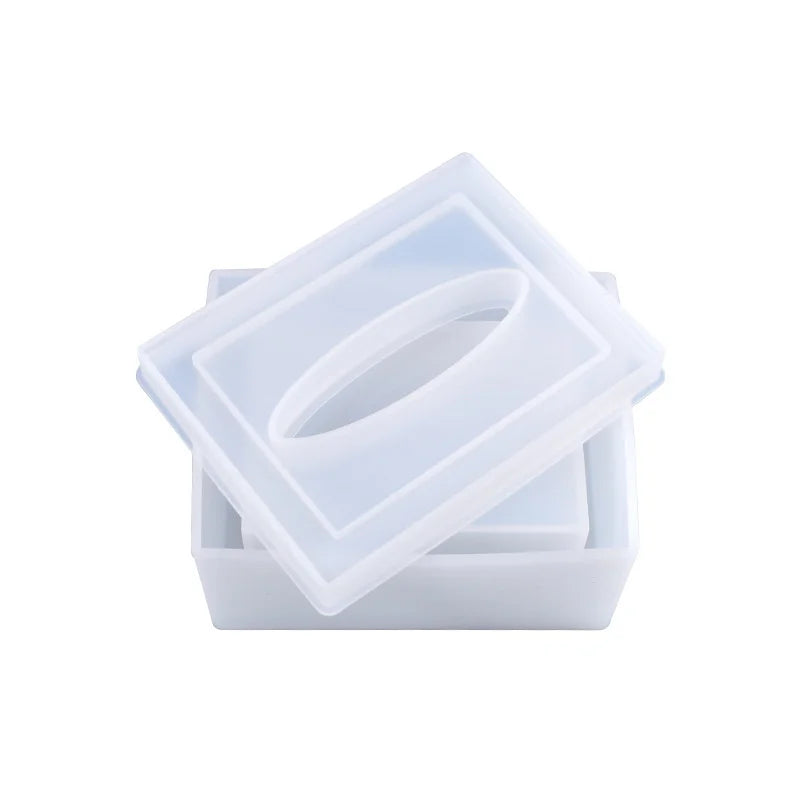 Silicone Mold for Epoxy Resin Production with Shelf for Car Tissue Box Storage