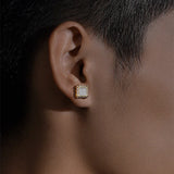 Hip-hop Iced Out Stud Earrings for Men Women