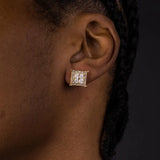 Hip-hop Iced Out Stud Earrings for Men Women