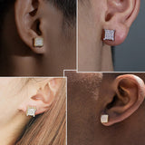 Hip-hop Iced Out Stud Earrings for Men Women