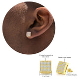 Hip-hop Iced Out Stud Earrings for Men Women