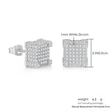Hip-hop Iced Out Stud Earrings for Men Women