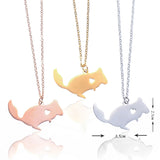 Squirrel Charm Chinchilla Necklace Steel Animal Jewelry