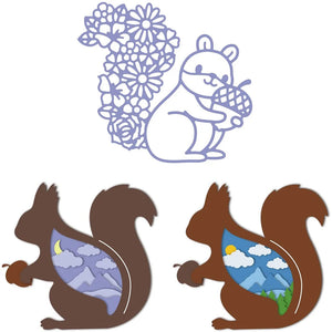 Squirrel Cutting Dies Roadster Animal Stencils for DIY Scrapbooking