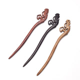 Squirrel Carved Wood Hair Stick Pin for Women