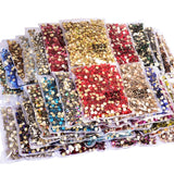 SS3-SS30 Golden AB Nail Glass Strass for Nail Decor