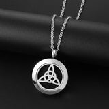 St. Benedict Necklace Stainless Steel Essential Oil Diffuser Locket