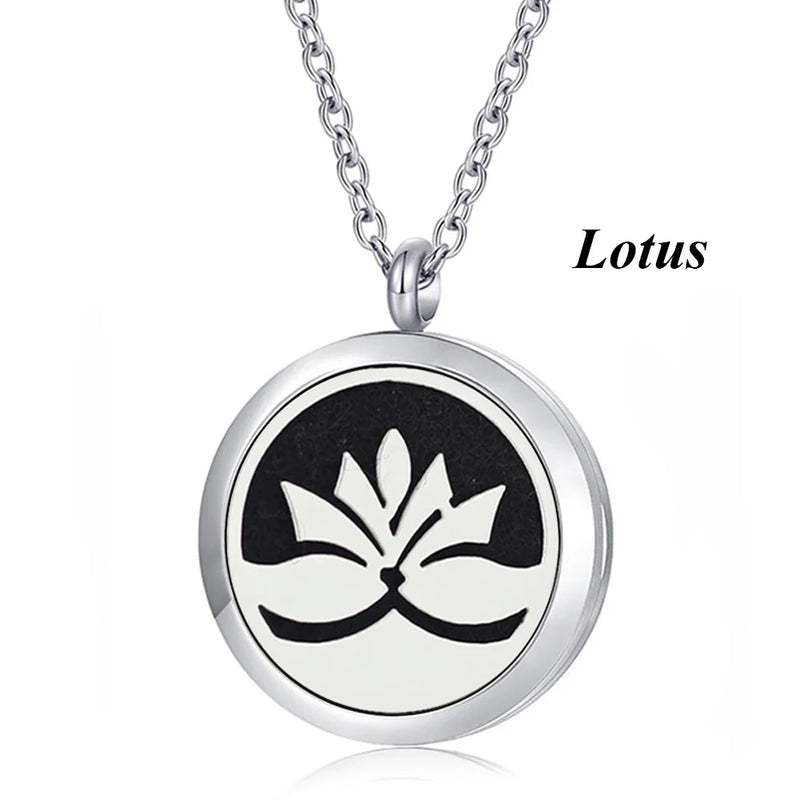St. Benedict Necklace Stainless Steel Essential Oil Diffuser Locket