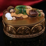 St Joseph Sleeping Statue Religious Figurine Small Jewelry Box Display Case