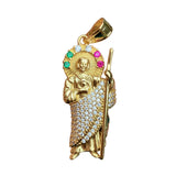 St. Jude's Necklace Pendant Copper Zircon DIY Accessory