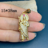 St. Jude's Necklace Pendant Copper Zircon DIY Accessory