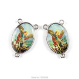 St Michael Archangel Rosary Centerpiece Rhodium