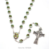 St Michael Oval Rosary Hand Chain Necklace