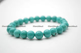 Stabilized Turquoise 8mm Stone Round Beads Bracelet
