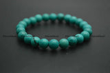 Stabilized Turquoise 8mm Stone Round Beads Bracelet