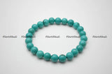 Stabilized Turquoise 8mm Stone Round Beads Bracelet