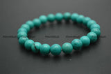 Stabilized Turquoise 8mm Stone Round Beads Bracelet