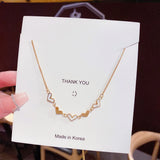 Small Heart Choker Necklace for Women Titanium Steel Tiny Heart