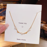 Small Heart Choker Necklace for Women Titanium Steel Tiny Heart