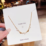 Small Heart Choker Necklace for Women Titanium Steel Tiny Heart