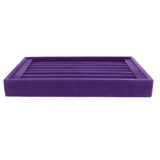 Purple Velvet Ring Organizer Stackable Jewelry Tray