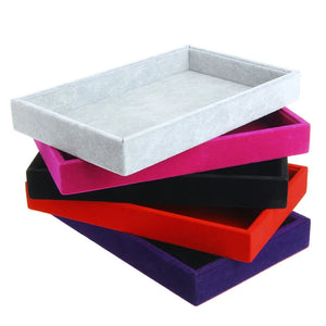 Stackable Jewelry Trays Inserts Velvet Catch All Display Case