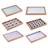 Bamboo Jewelry Organizer Display Tray Stackable Case