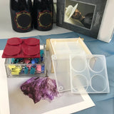 Stackable Storage Box Resin Moulds with Lid Multilayer Jewelry Box Silicone Mold