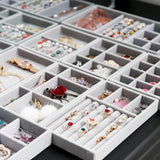 Stackable Velvet Jewelry Box Drawer Storage Display Tray Drawer Jewelry Holder